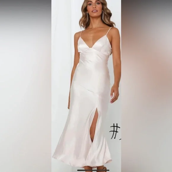 Hello Molly satin spaghetti strap midi dress - Picture 2 of 3